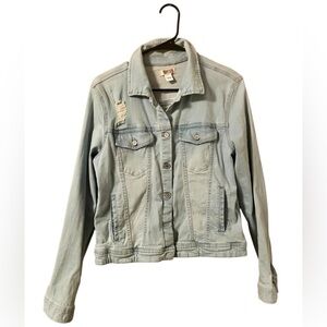 Women’s Rt. 66 Distressed Denim Jacket Size Lg
